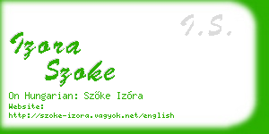 izora szoke business card